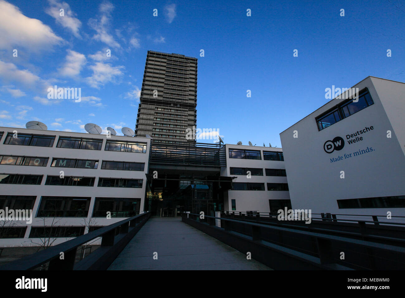 Deutsche Welle sede e sede delle Nazioni Unite a Bonn, Renania settentrionale-Vestfalia (Germania). Foto Stock