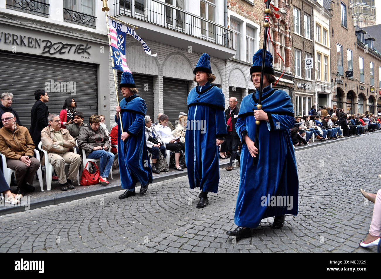 Bruges, Belgio. La processione del Santo sangue (Heilig Bloedprocessie), un grande religioso processione cattolica il giorno dell'Ascensione Foto Stock