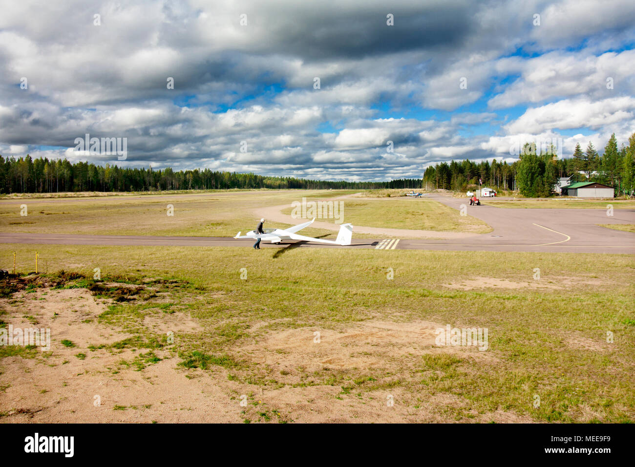 KOTKA, Finlandia - 17 settembre 2017: l'Aviosuperficie per luce non piani motorizzato Foto Stock
