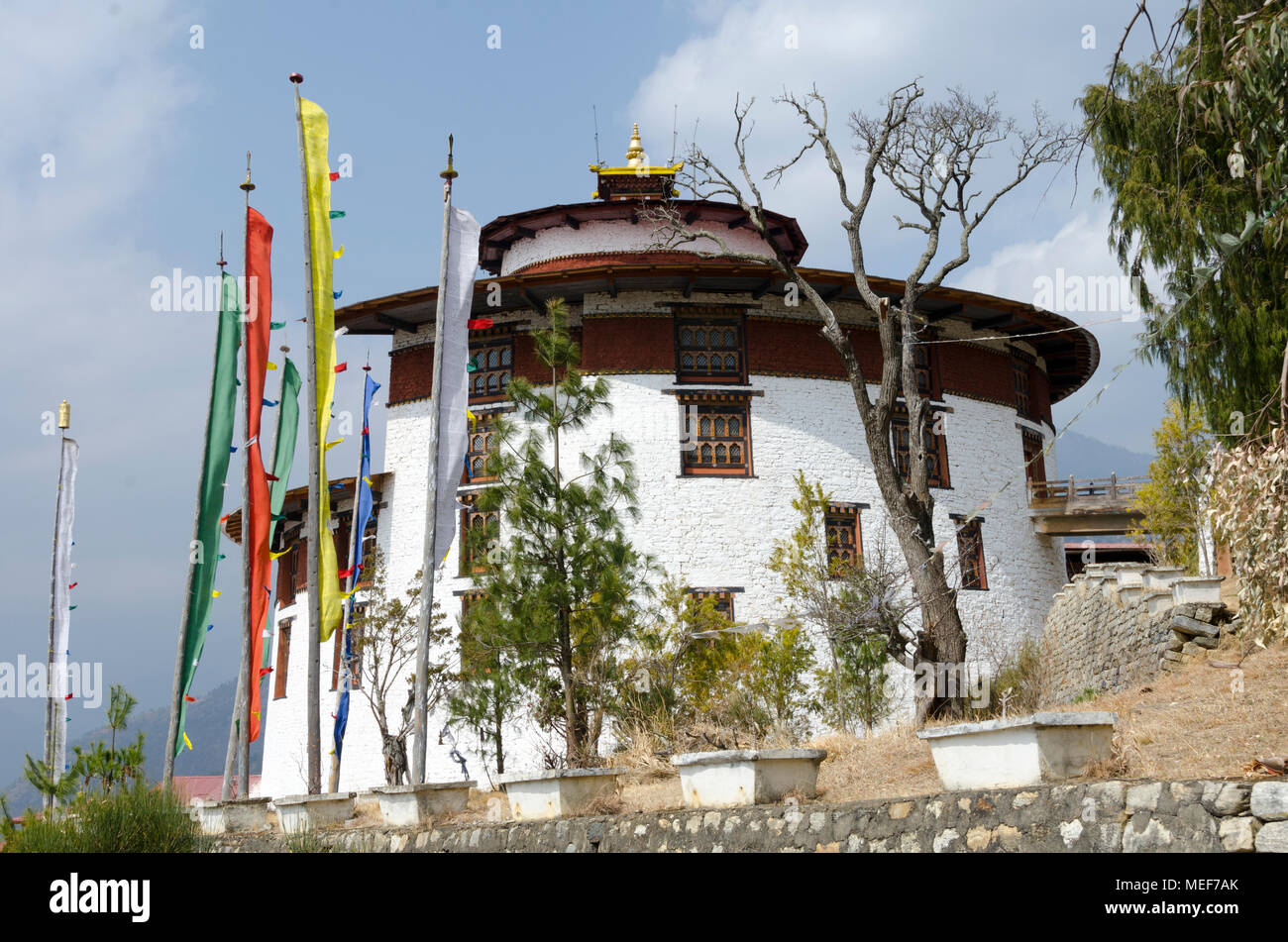 Museo nazionale nella storica torre di avvistamento, Paro, Bhutan Foto Stock