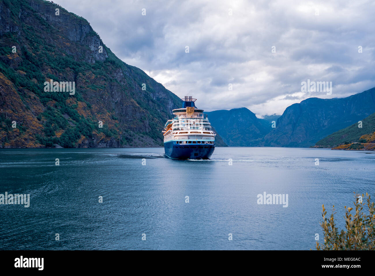 La nave di crociera, crociera su Hardanger fjorden, Norvegia Foto Stock