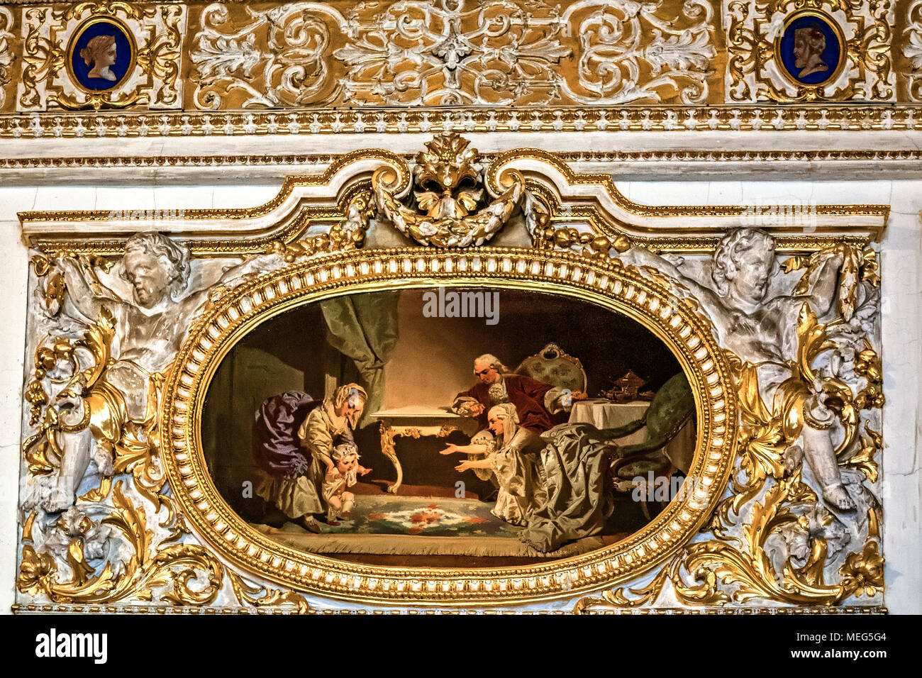 Hall di arte italiana l'Eremo di San Pietroburgo Russia Foto Stock