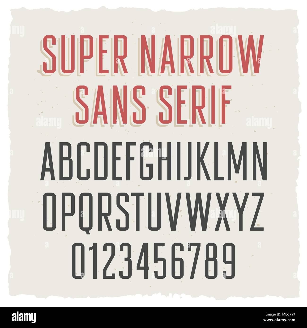 Trendy sans serif font in lettere maiuscole / vettori Illustrazione Vettoriale