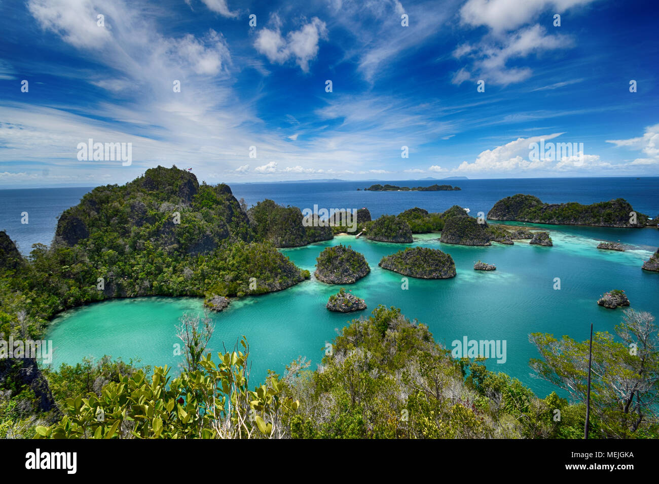 Isole Pianemo a Raja Ampat arcipelago (Indonesia) Foto Stock