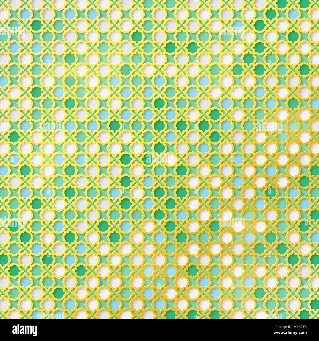 Girih pattern. Bellissimo design arabo modello con pattern di arabo. Illustrazione Vettoriale