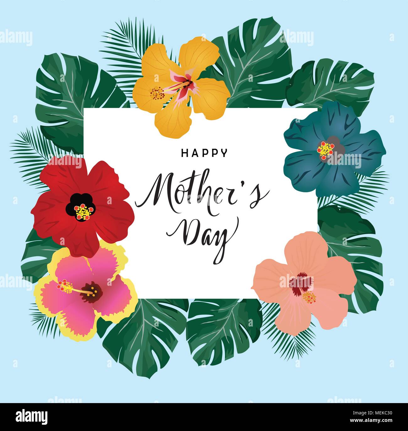 Illustrazione vettoriale di floral Giornata della Madre card Illustrazione Vettoriale