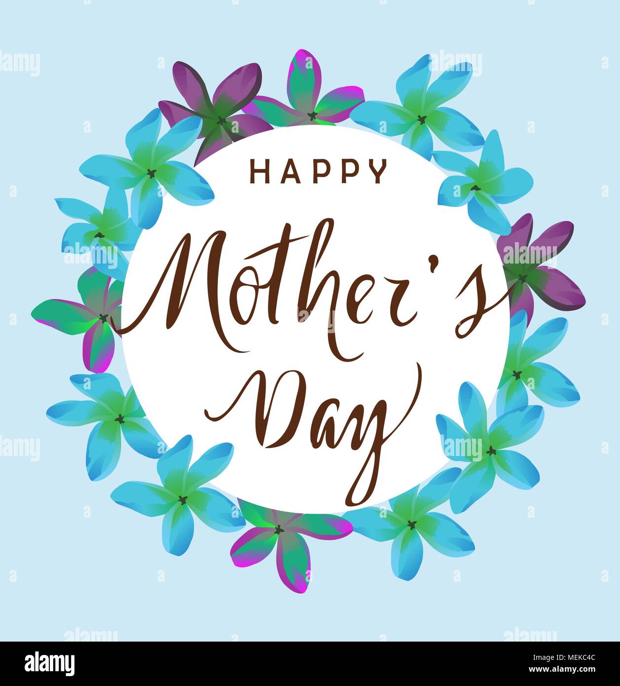 Illustrazione vettoriale di floral Giornata della Madre card Illustrazione Vettoriale