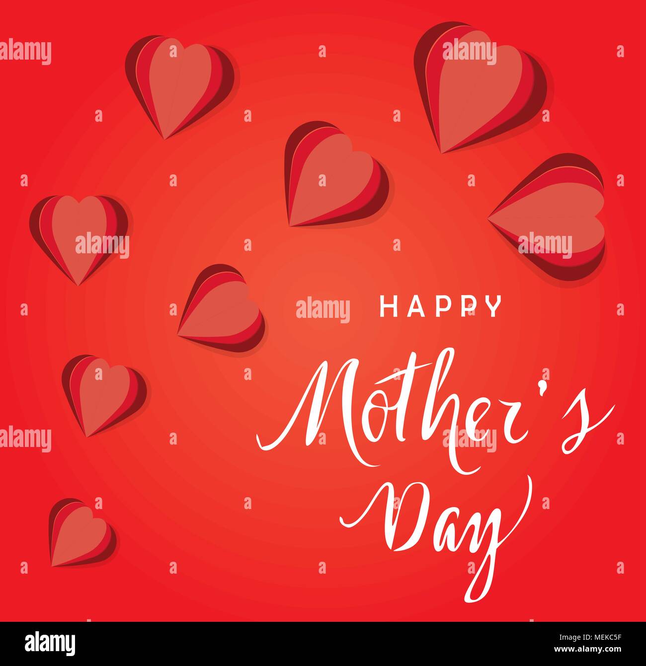 Illustrazione vettoriale di giorno della madre card con carte di volo tra le nuvole Illustrazione Vettoriale