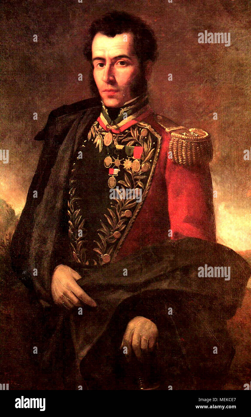 Antonio José de Sucre y Alcalá (1795-1830), 'Gran Mariscal de Ayacucho' indipendenza venezuelana leader che ha servito come il quarto presidente del Perù e il secondo presidente della Bolivia. Foto Stock