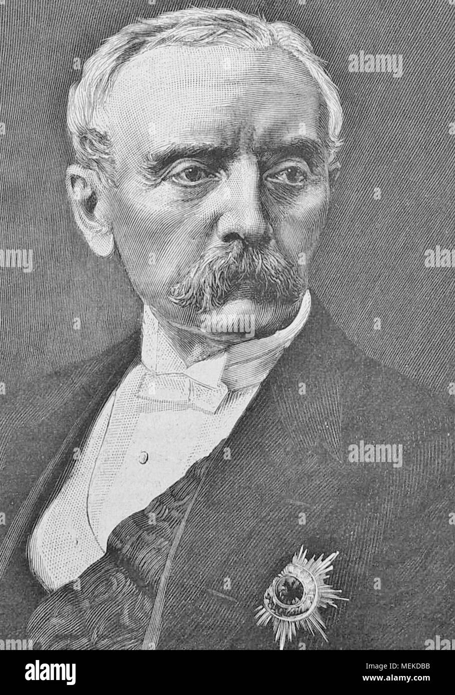 Chlodwig Carl Viktor, principe di Hohenlohe-Schilingsfürst, principe di Ratibor e Corvey (1819 - 1901), il principe di Hohenlohe, statista tedesco, che ha servito come cancelliere della Germania e primo ministro della Prussia dal 1894 al 1900. Foto Stock