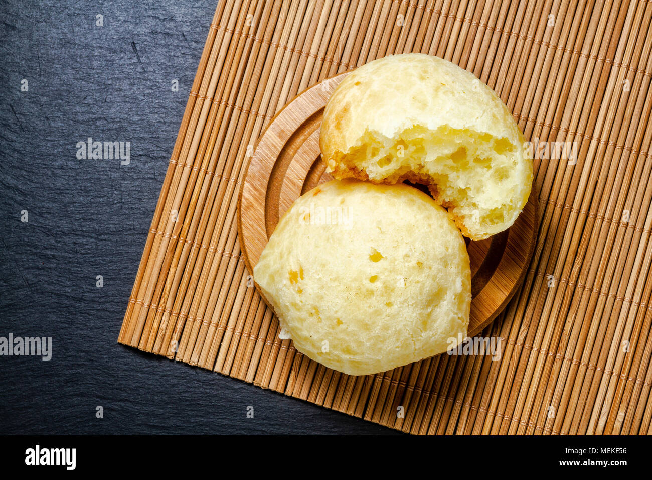 Brasiliano pane di formaggio. Florianopolis, Santa Catarina, Brasile. Foto Stock