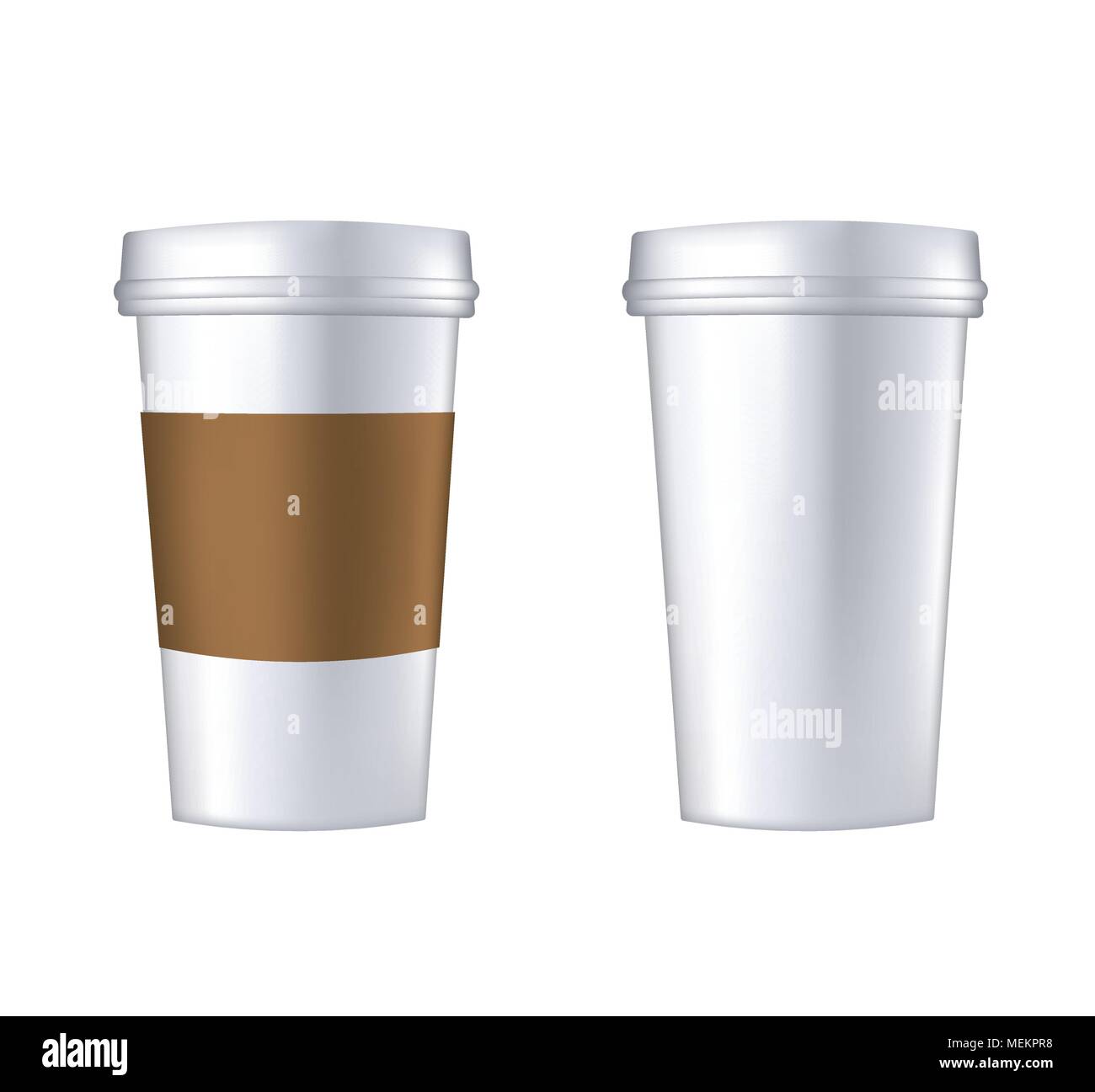 Caffè usa e getta modello cup. illustrazione vettoriale Illustrazione Vettoriale