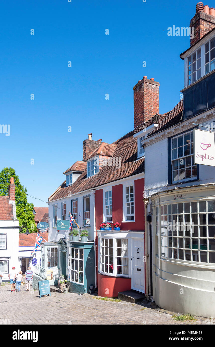 Quay Hill, Lymington, Hampshire, Inghilterra, Regno Unito Foto Stock