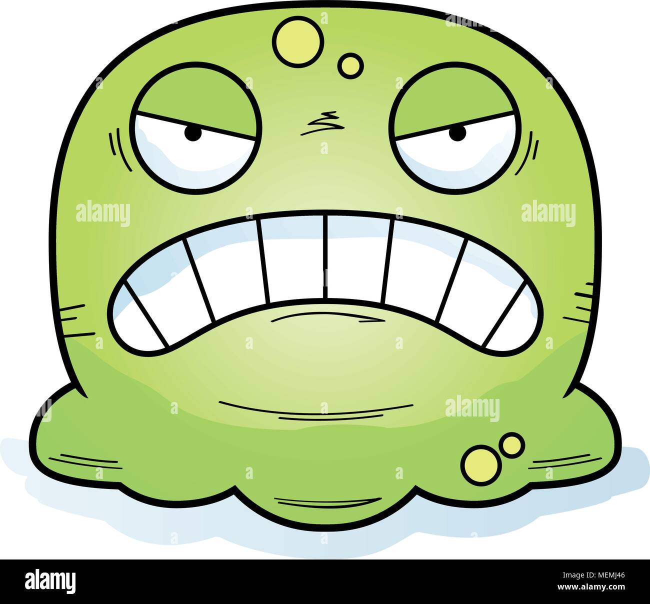 Un cartoon illustrazione di un booger cercando arrabbiato. Illustrazione Vettoriale