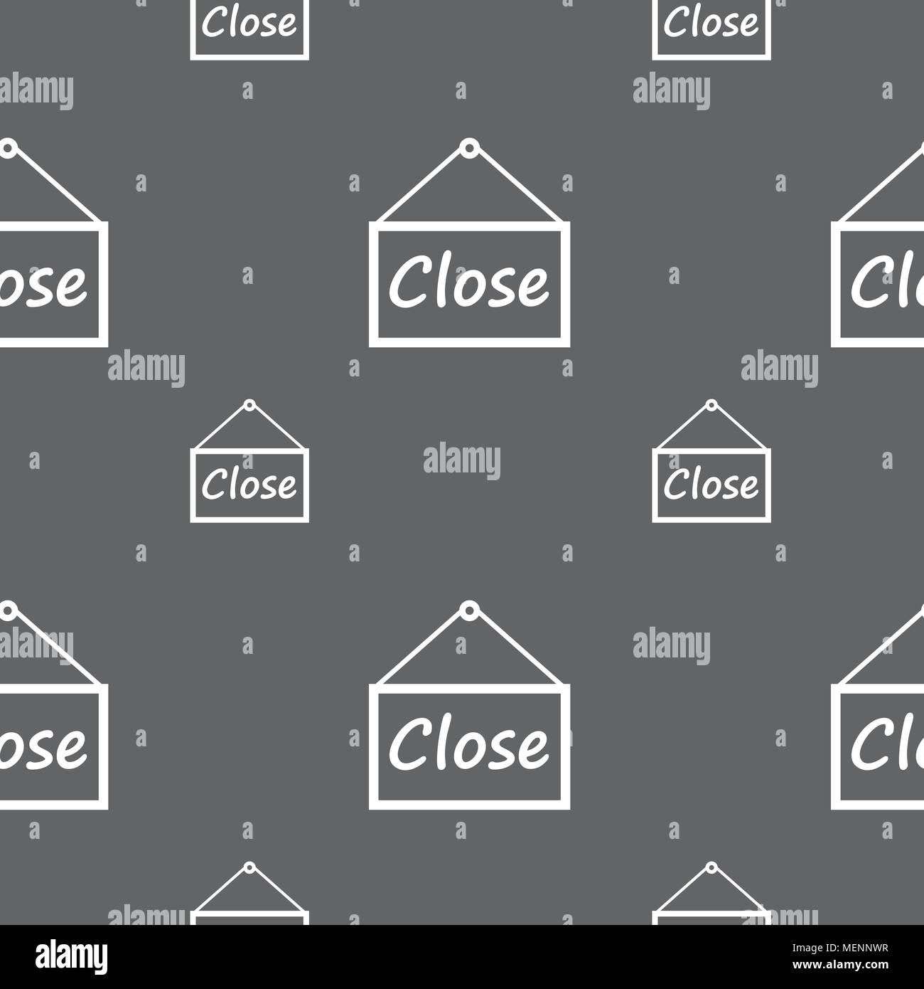 Icona Chiudi segno. Seamless pattern su uno sfondo grigio. Illustrazione Vettoriale Illustrazione Vettoriale