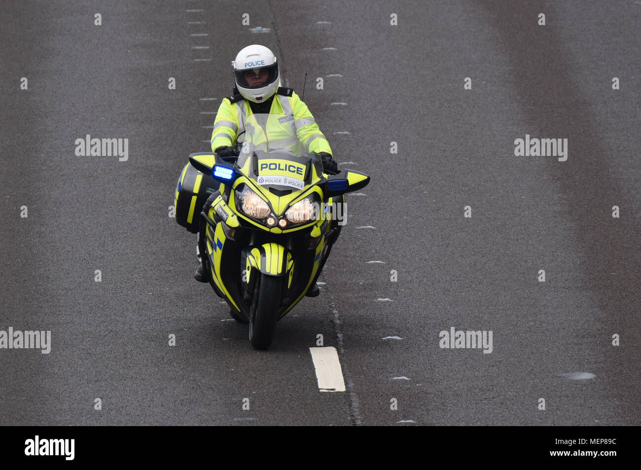 West Mercia forza di polizia motociclista Foto Stock