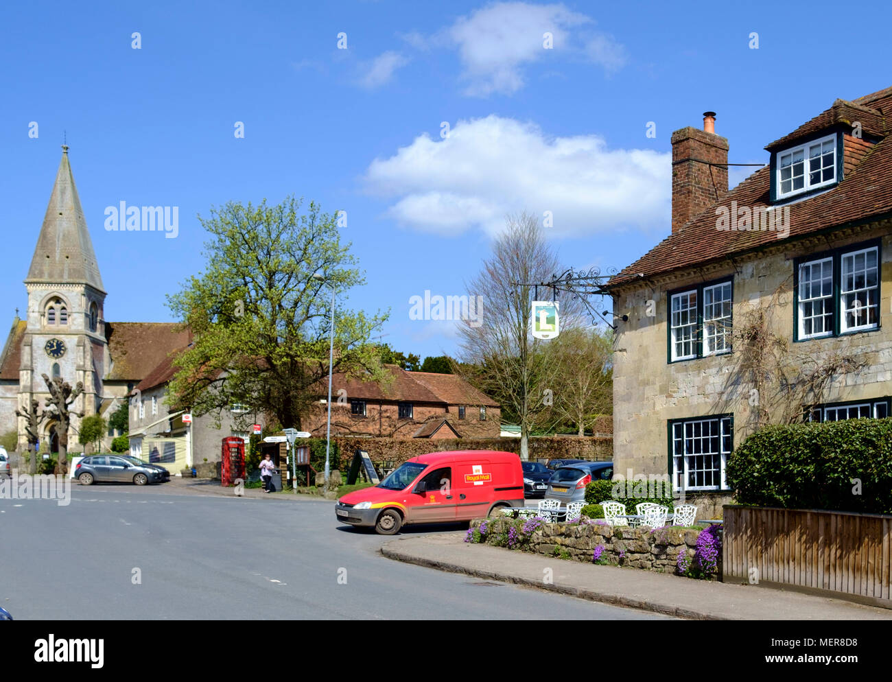 Hindon un piccolo villaggio vicino Warminster Wiltshire, Inghilterra REGNO UNITO Foto Stock