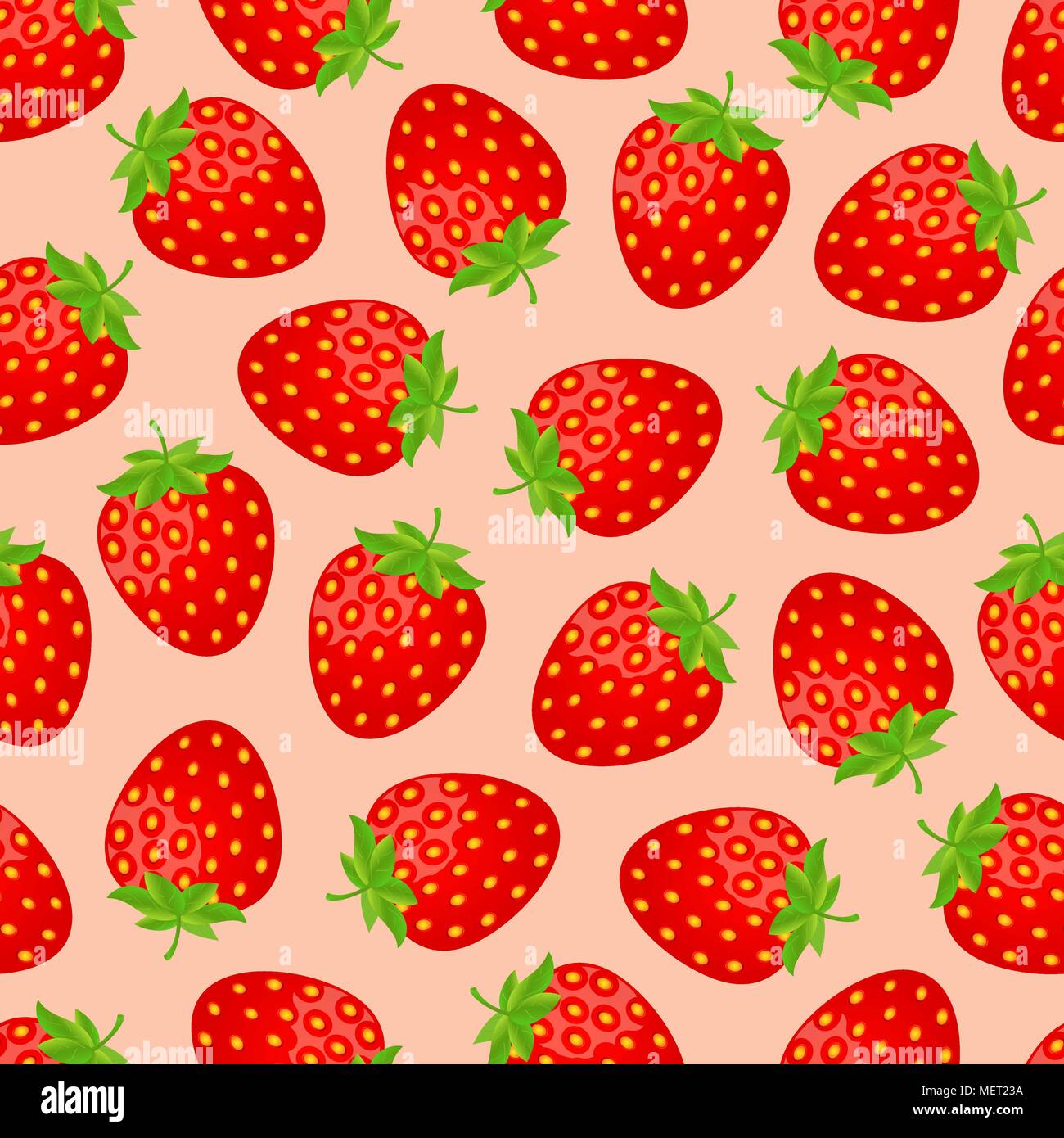 Vettore di Seamless pattern di fragola Illustrazione Vettoriale