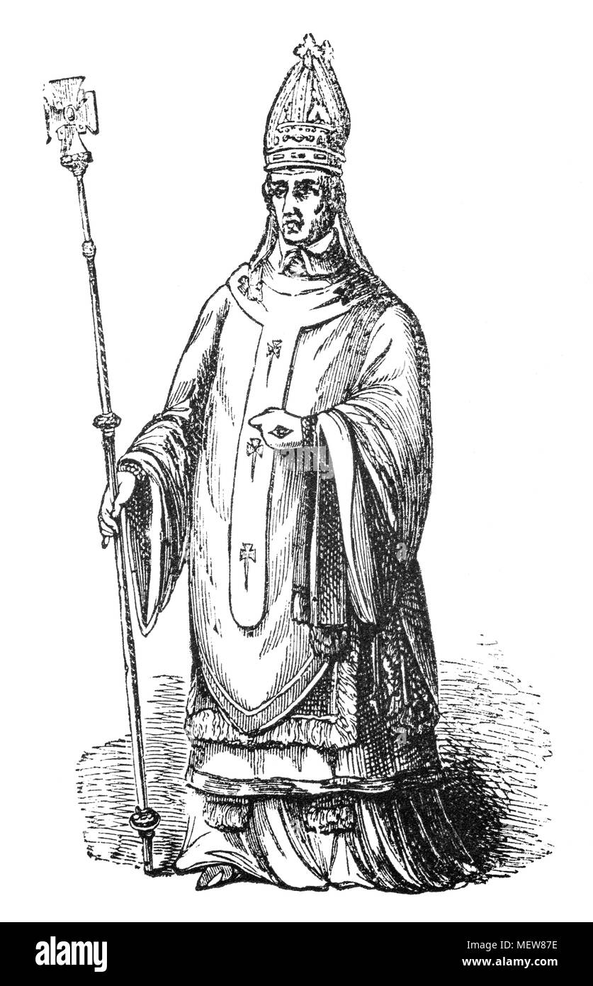 Mons. Henry Chichele (1364 - 1443), era un arcivescovo inglese e fondatore di tutte le anime College di Oxford. Nel 1411 fu a capo di una missione per discutere di Enrico V nel matrimonio con una figlia del duca di Borgogna, per il quale ha ricevuto il pubblico grazie alla loro somministrazione. In alto il favore di Enrico V, fu inviato con il conte di Warwick in Francia nel luglio 1413 per concludere la pace. Immediatamente dopo la morte dell Arcivescovo Thomas Arundel di Canterbury il re lo raccomandò al Papa per la promozione al palazzo arcivescovile il 13 marzo 1414. Foto Stock
