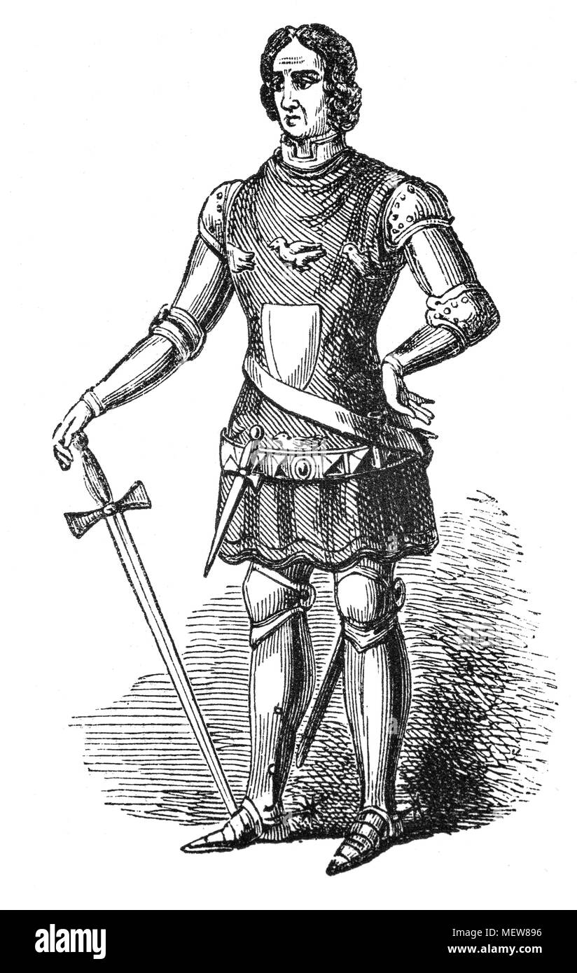 Sir Thomas Erpingham KG (1355-1428) era un cavaliere inglese che divenne famoso come il comandante del Re Enrico V di longbow wielding arcieri nella battaglia di Agincourt. Il suo lungo e fedele servizio a Giovanni di Gaunt, Enrico IV e Enrico V, che ha contribuito in modo significativo alla creazione della casa di Lancaster al trono inglese, che è la sua vera eredità. Foto Stock