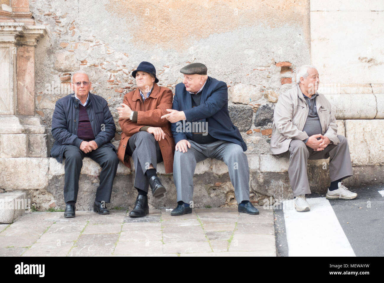 Popolo siciliano Foto Stock