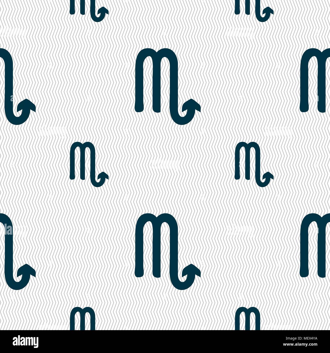 Segno dello scorpione. Modello senza cuciture con texture geometrica. Illustrazione Vettoriale Illustrazione Vettoriale