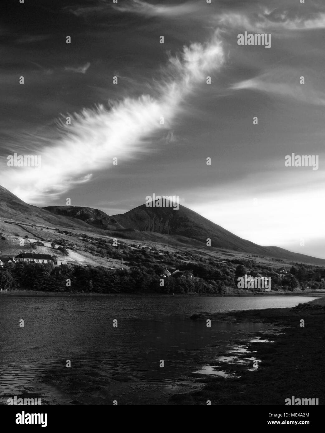 Croagh Patrick nella contea di Mayo Repubblica di Irlanda Foto Stock