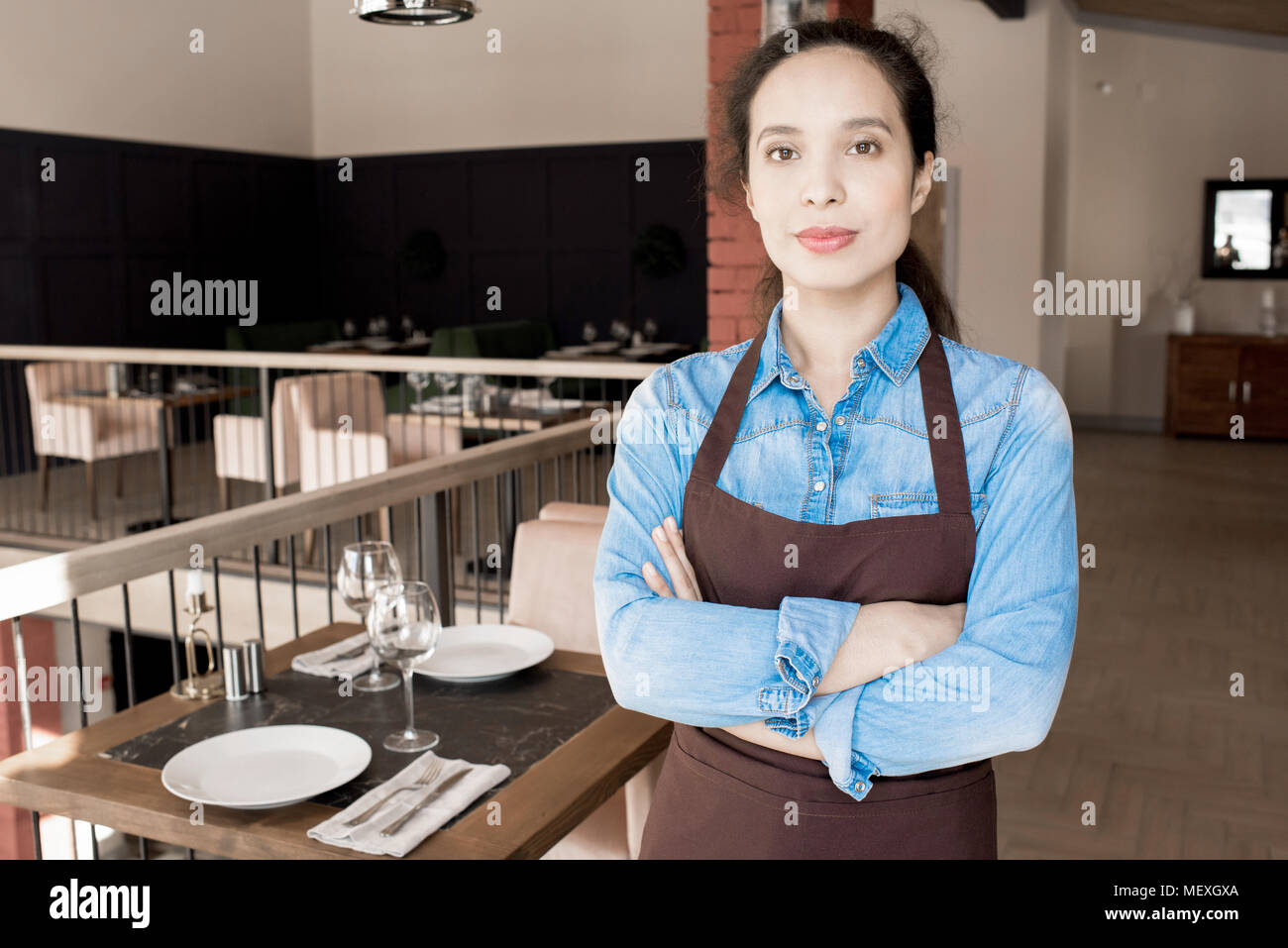 Ristorante Il personale di servizio Foto Stock