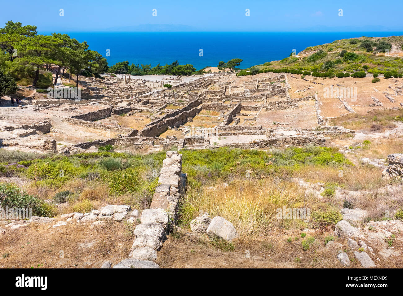 Sito archeologico di antica Kamiros. Rhodes, Grecia Foto Stock