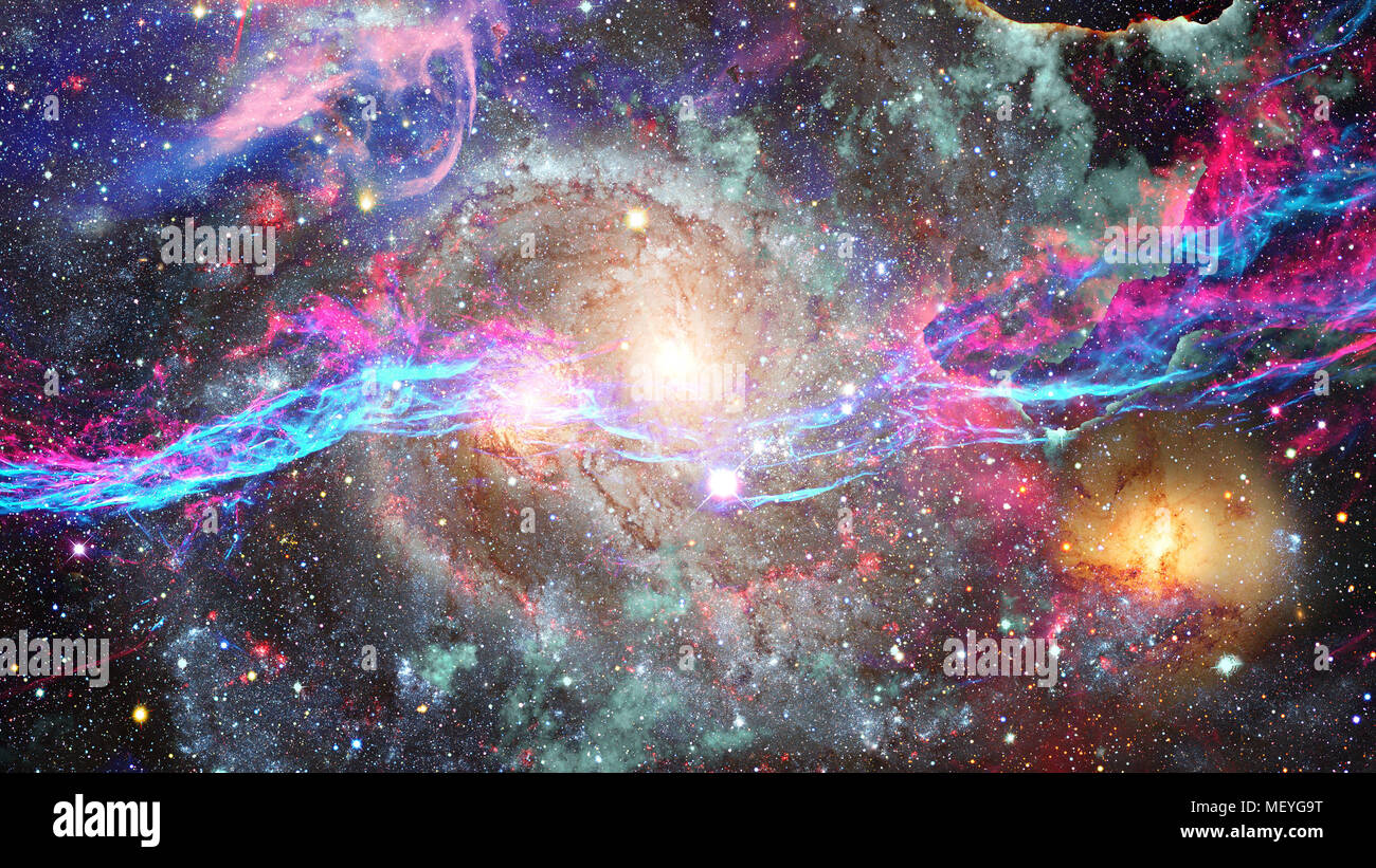 Galaxy e nebulosa. Spazio astratto dello sfondo. Gli elementi di questa immagine fornita dalla NASA. Foto Stock