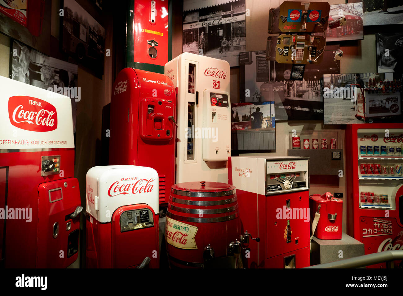 Atlanta capitale della condizione degli Stati Uniti della Georgia, interno del Mondo di Coca-cola un museo Foto Stock
