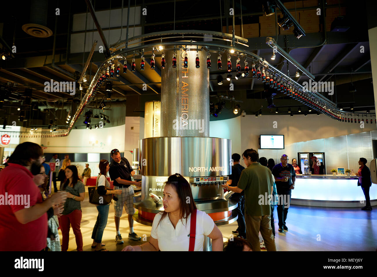 Atlanta capitale della condizione degli Stati Uniti della Georgia, interno del Mondo di Coca-cola un museo Foto Stock