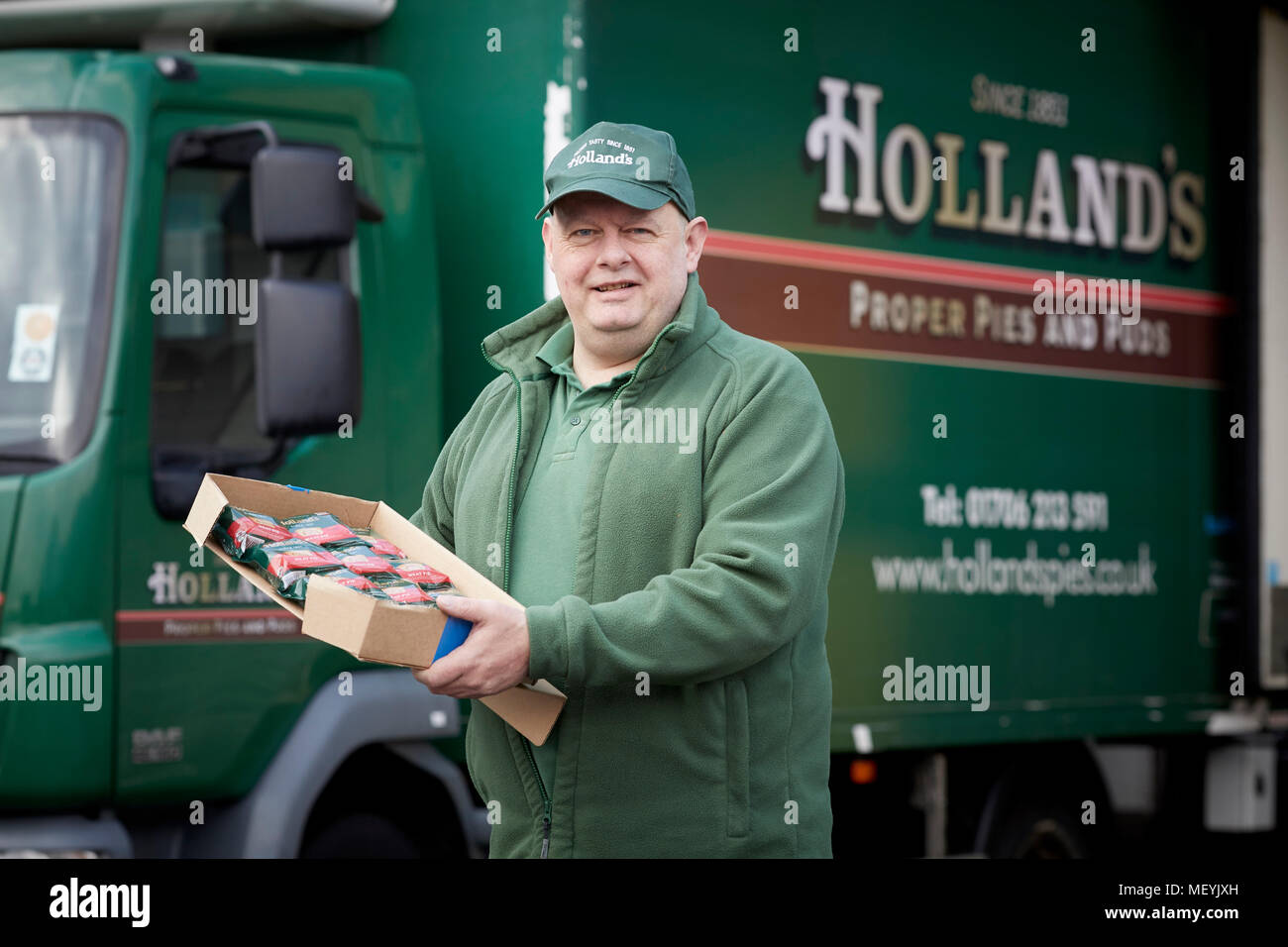 Hollands torte celebrare la torta nazionale settimana dalla caduta di donazioni di torte per beneficenza nominato dal pubblico. Foto di torte di essere caricate sul Foto Stock