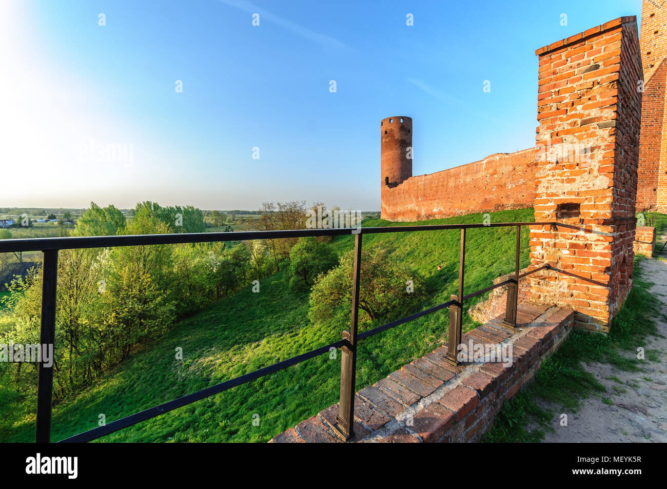 Resti del Duca Mazovian castello in Czersk (Polonia) Foto Stock