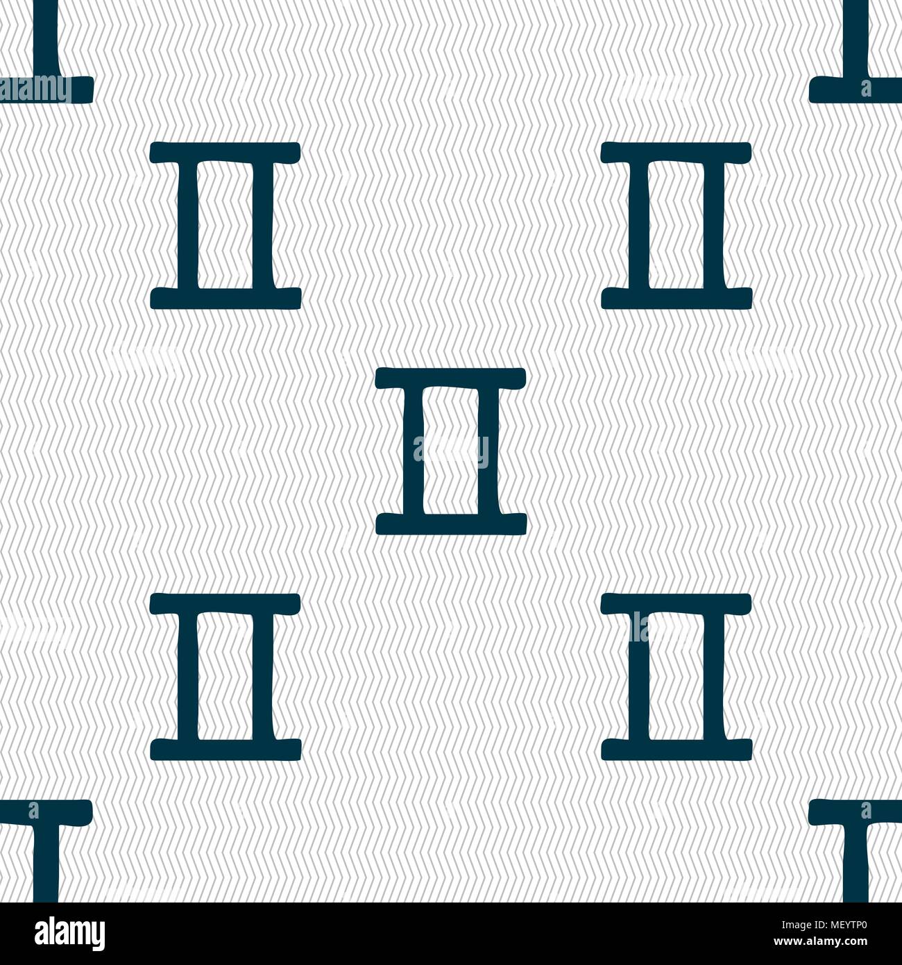 Gemini segno. Modello senza cuciture con texture geometrica. Illustrazione Vettoriale Illustrazione Vettoriale