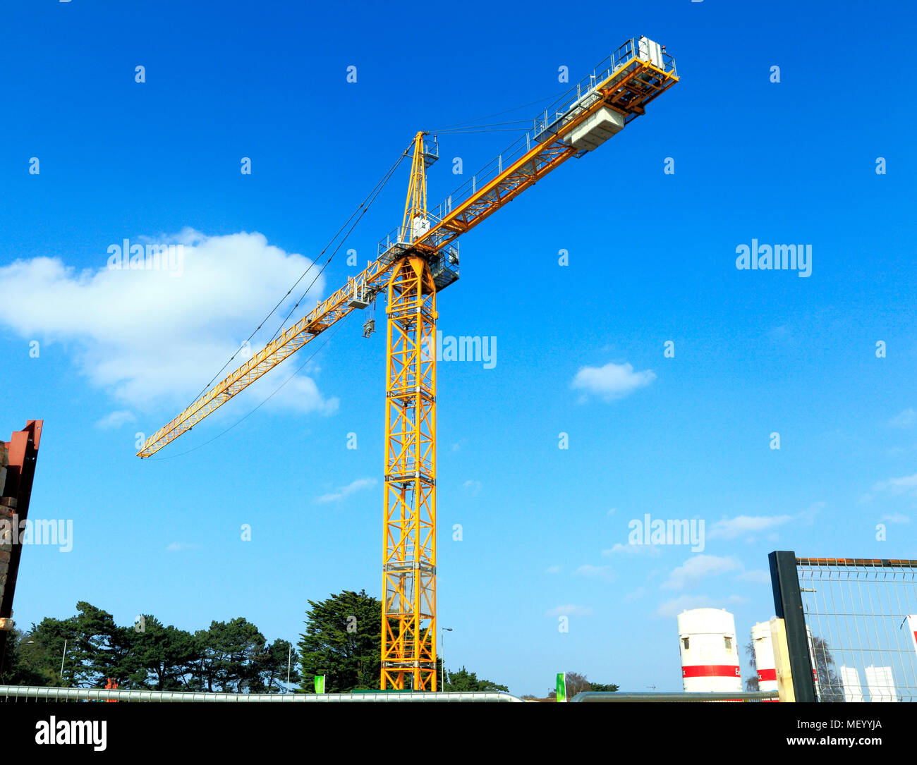 Costruzione di gru di cantiere, Hunstanton, Norfolk, gru, siti Foto Stock