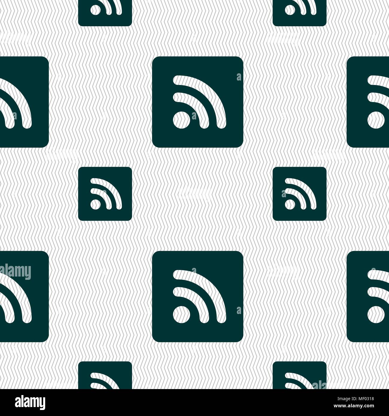 Icona feed RSS di segno. Modello senza cuciture con texture geometrica. Illustrazione Vettoriale Illustrazione Vettoriale