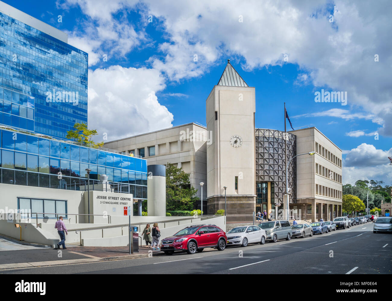 Vista la famiglia corte di Australia in Parramatta giustizia Precinct, maggiore Western Sydney, Nuovo Galles del Sud, Australia Foto Stock