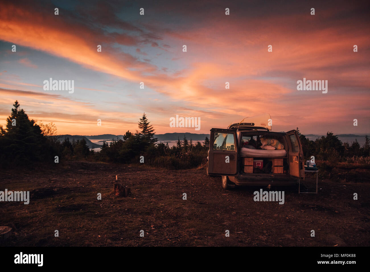 Canada, British Columbia, Skeena-Queen Charlotte A, Prince Rupert, Kaien Island, van al mattino Foto Stock