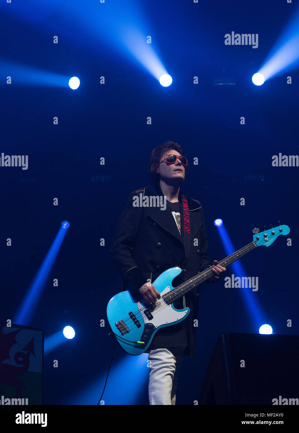 Newcastle, Regno Unito. Il 23 aprile 2018. Manic Street predicatori dal vivo al Metro Radio Arena Newcastle. 23 Marzo 2018: Credito Tracy Daniel/Alamy Live News Foto Stock