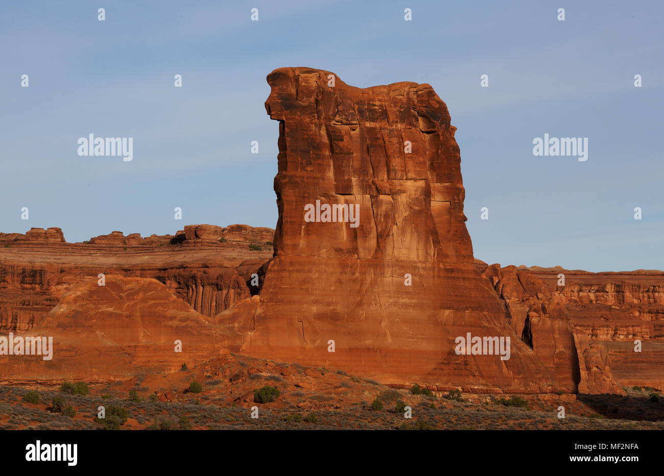 Pecore Rock, Arches National Park, Moab, Utah, Stati Uniti d'America Foto Stock