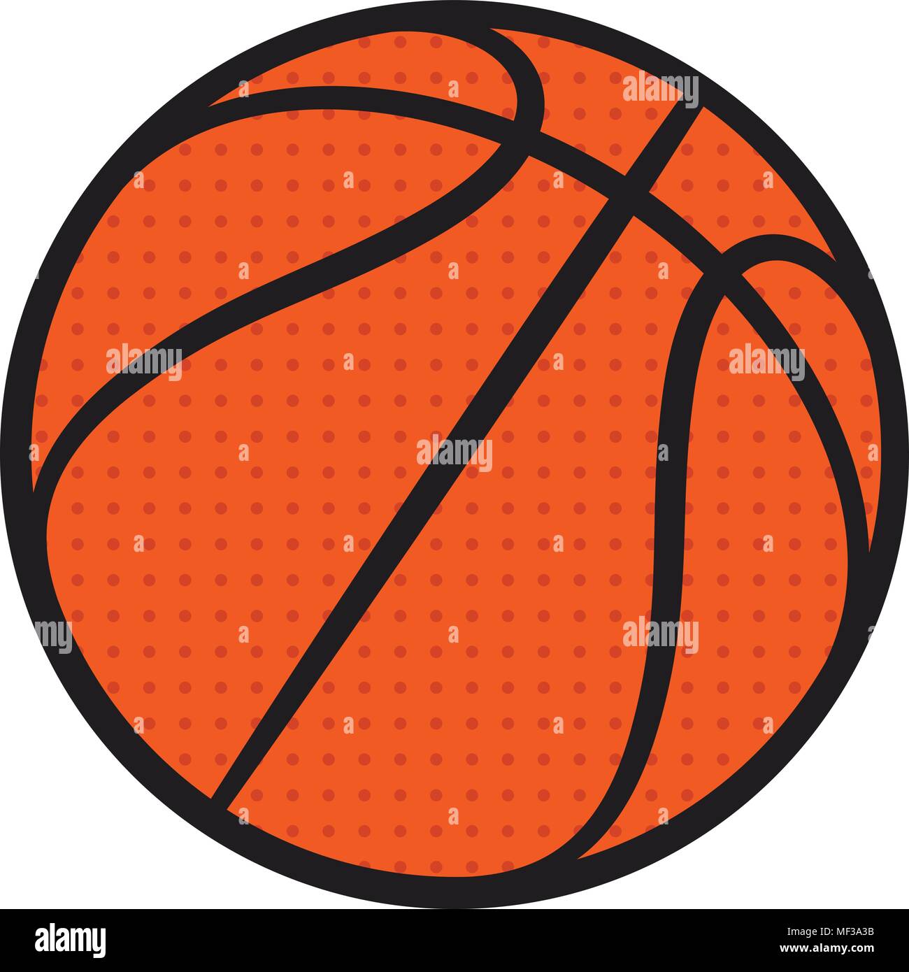 Il basket ball. Illustrazione Vettoriale. Icona di pallacanestro Illustrazione Vettoriale