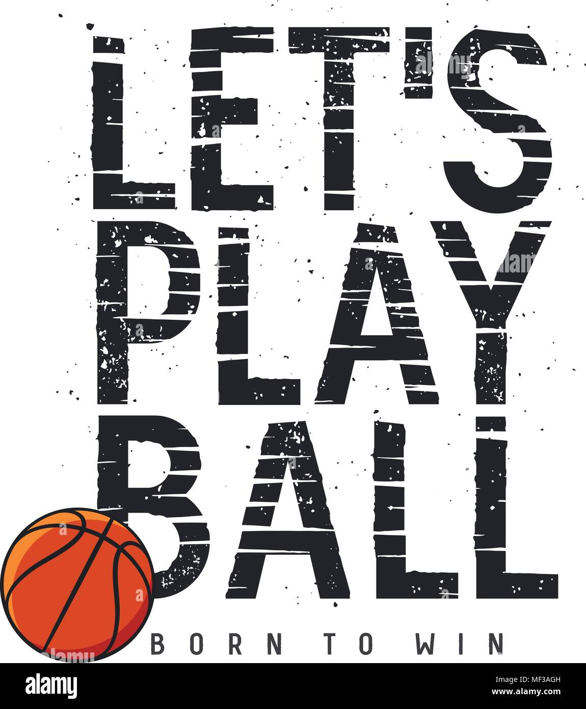 La pallacanestro sport tipografia. Tee Shirt grafica. Di ispirazione poster motivazionali. Illustrazione Vettoriale. Illustrazione Vettoriale