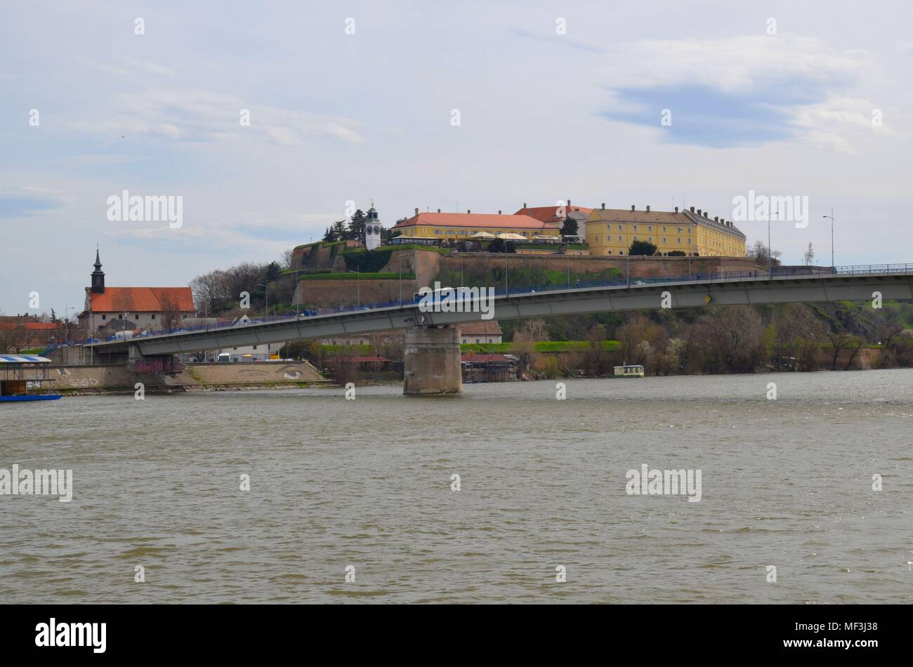 Novi Sad, la capitale della provincia autonoma di Vojvodina in Serbia: la Fortezza di Petrovaradin Foto Stock