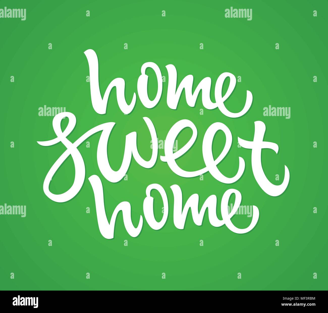 Casa dolce casa - vettore disegnato a mano pen brush lettering progettazione immagine. Sfondo verde. Utilizzare questa alta qualità calligraphy per il vostro banner, volantini, ca Illustrazione Vettoriale
