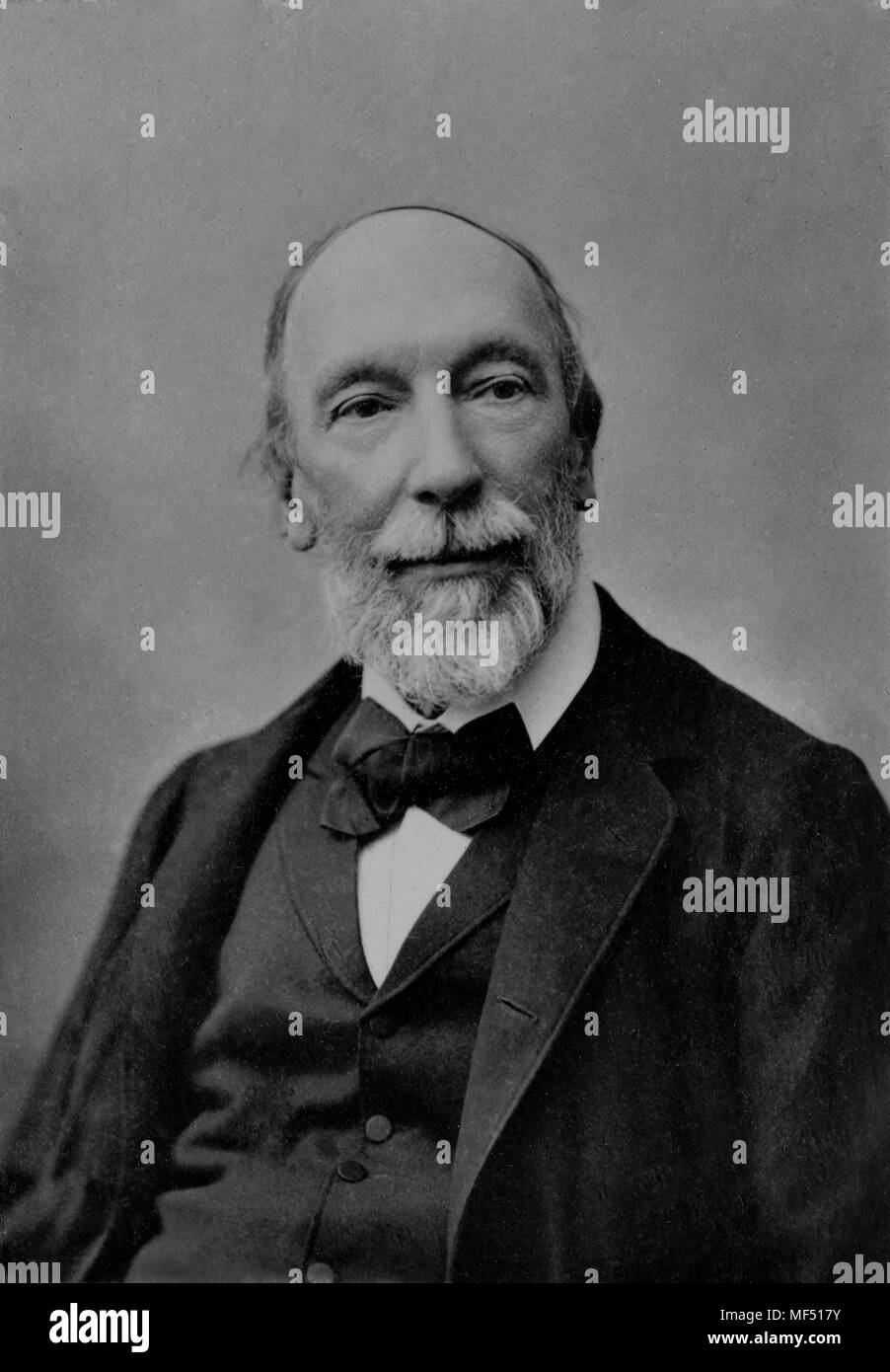 Ritratto di Auguste Vacquerie ( 1819 - 1895 ) e lo scrittore francese , fondateur du ufficiale Le Rappel - Fotografia anonimo Foto Stock