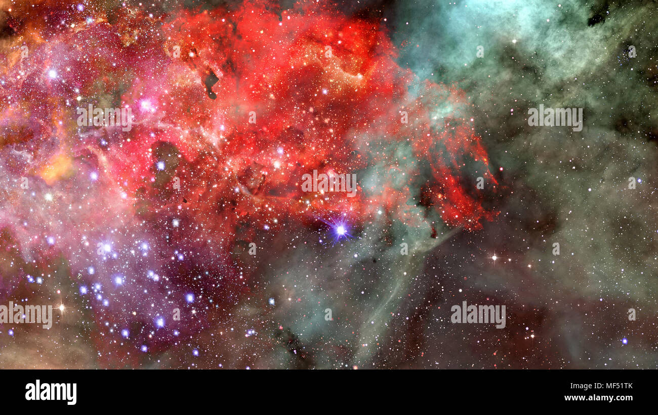 Abstract background scientifico - galaxy e nebulosa nello spazio. Foto Stock