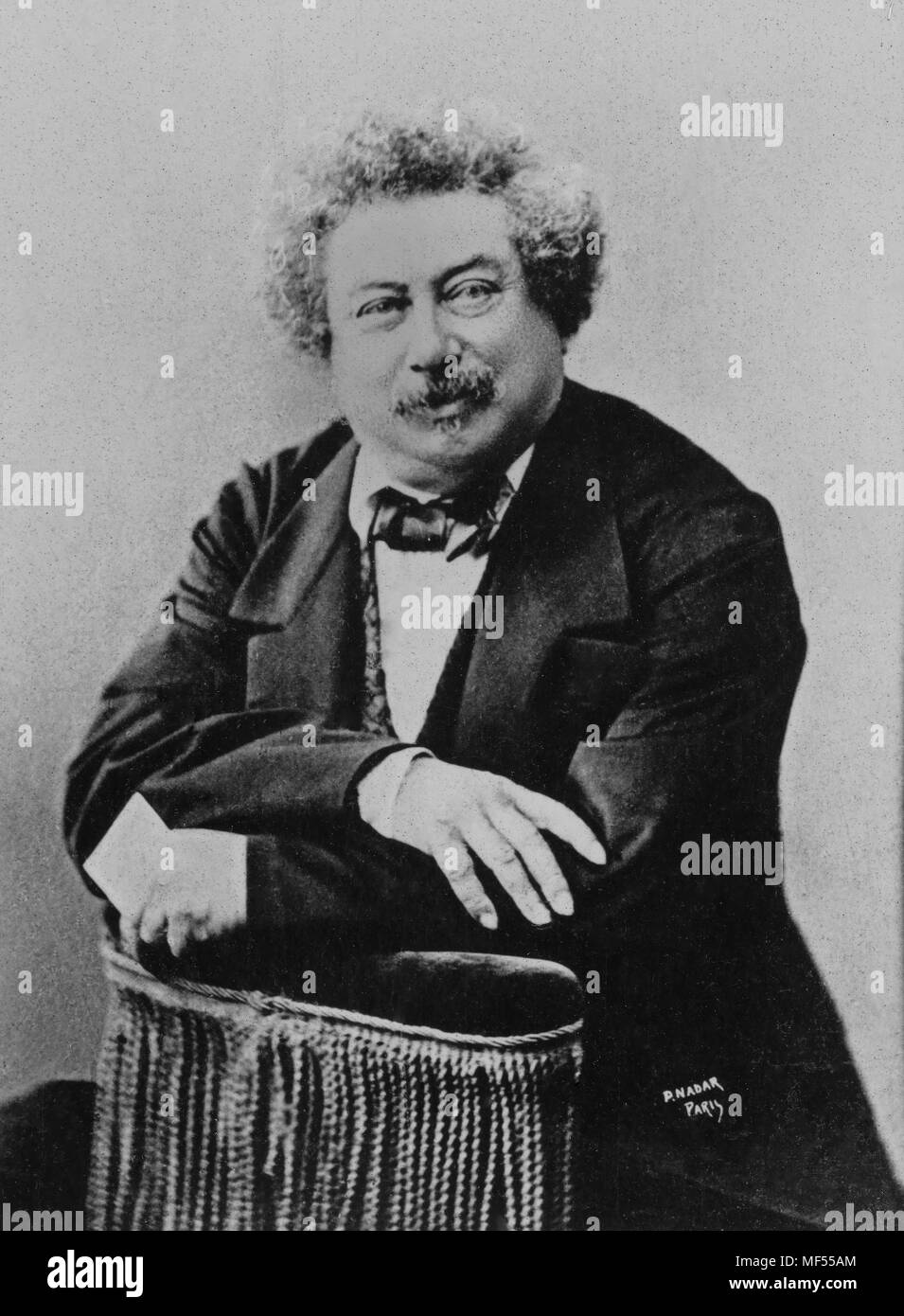 Ritratto di Alexandre Dumas padre ( 1803 - 1870 ) e lo scrittore francese - fotografia da Paul Nadar ( 1856 - 1939 ) Foto Stock