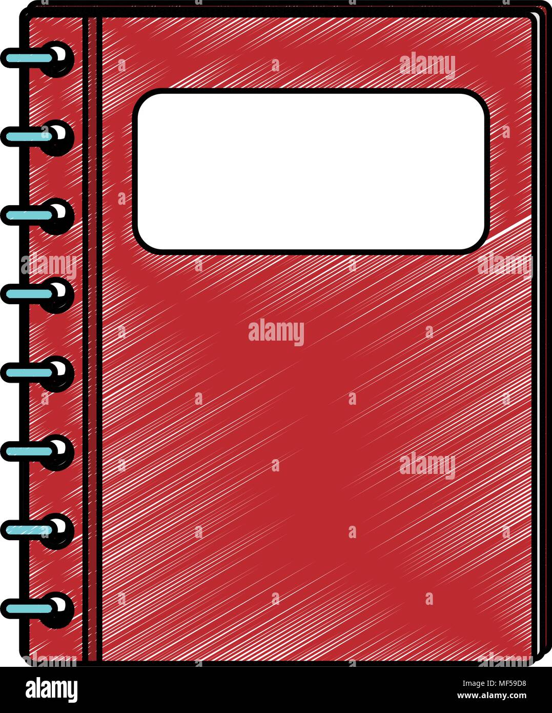 Rubrica indirizzi simbolo scribble Illustrazione Vettoriale