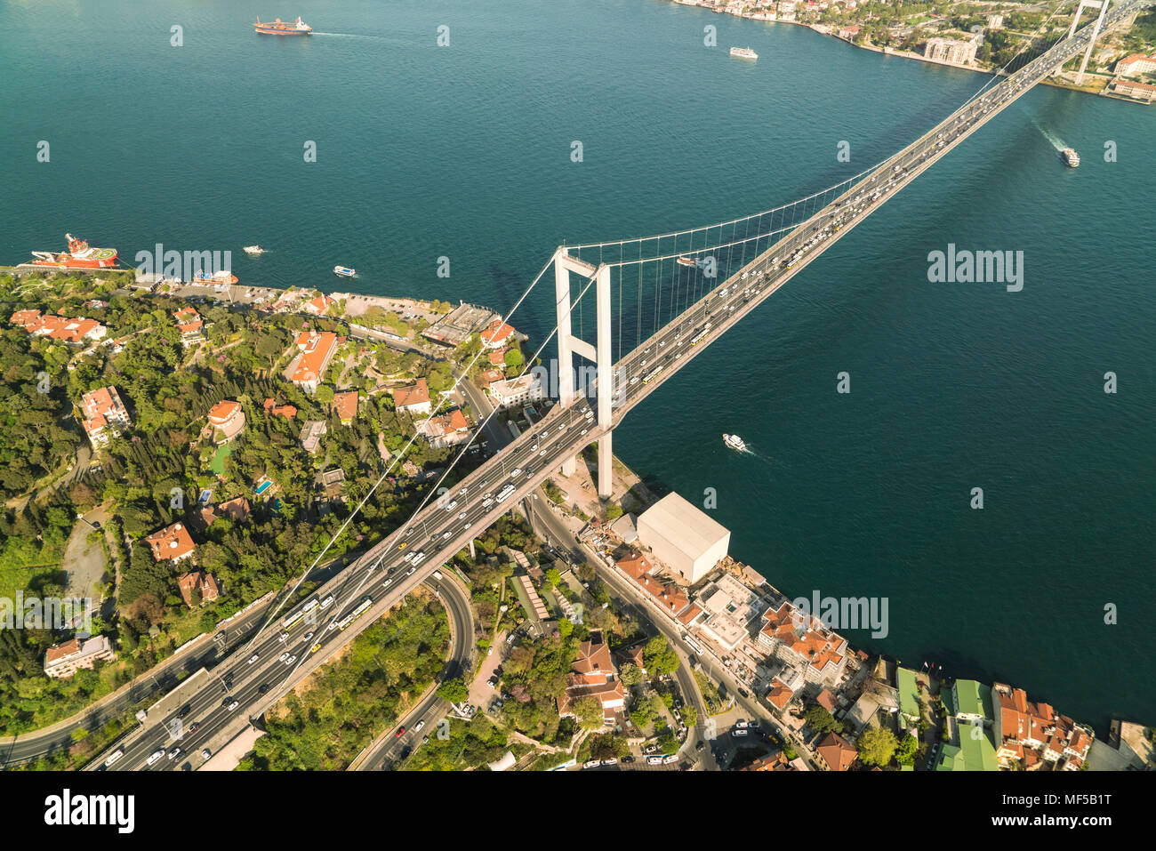 La Turchia, Ponte sul Bosforo e Istanbul europea Foto Stock